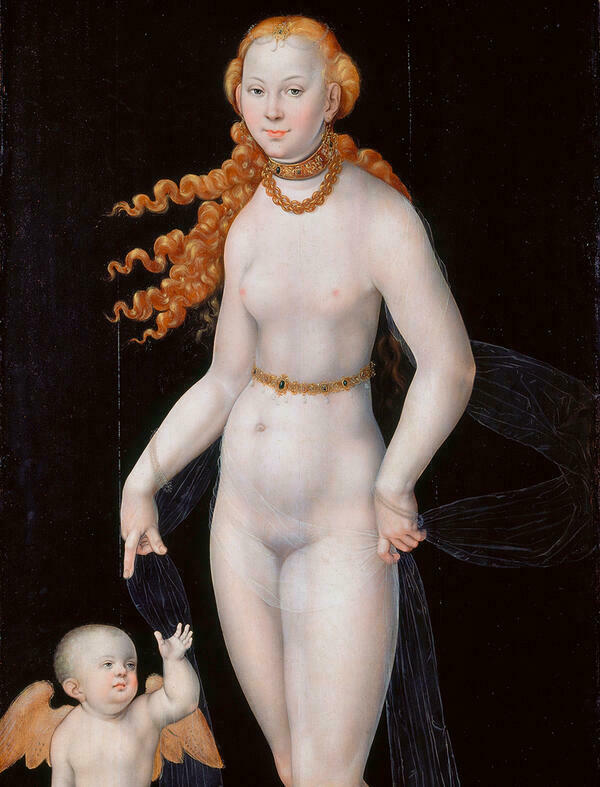 Das gleichnamige Gemälde von Heinrich Bollandt zeigt Venus und Amor (um 1600, Sammlung der Alten Pinakothek München). Die göttliche Venus ist einzig mit einem schmalen Gürtel bekleidet - was in der Antike als Zier und Symbol für Liebeszauber galt, ging nachfolgend als mittelalterlicher "Keuschheitsgürtel" oder auch Prunkgürtel byzantinischer Kaiserinnen in die Geschichte ein.